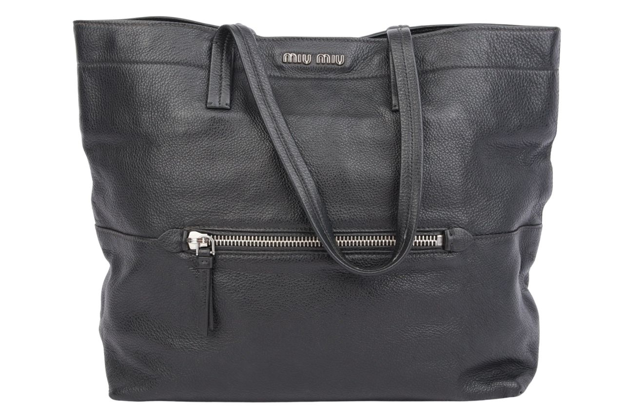 Miu Miu Vitello Soft Calf Tasche Leder Schwarz
