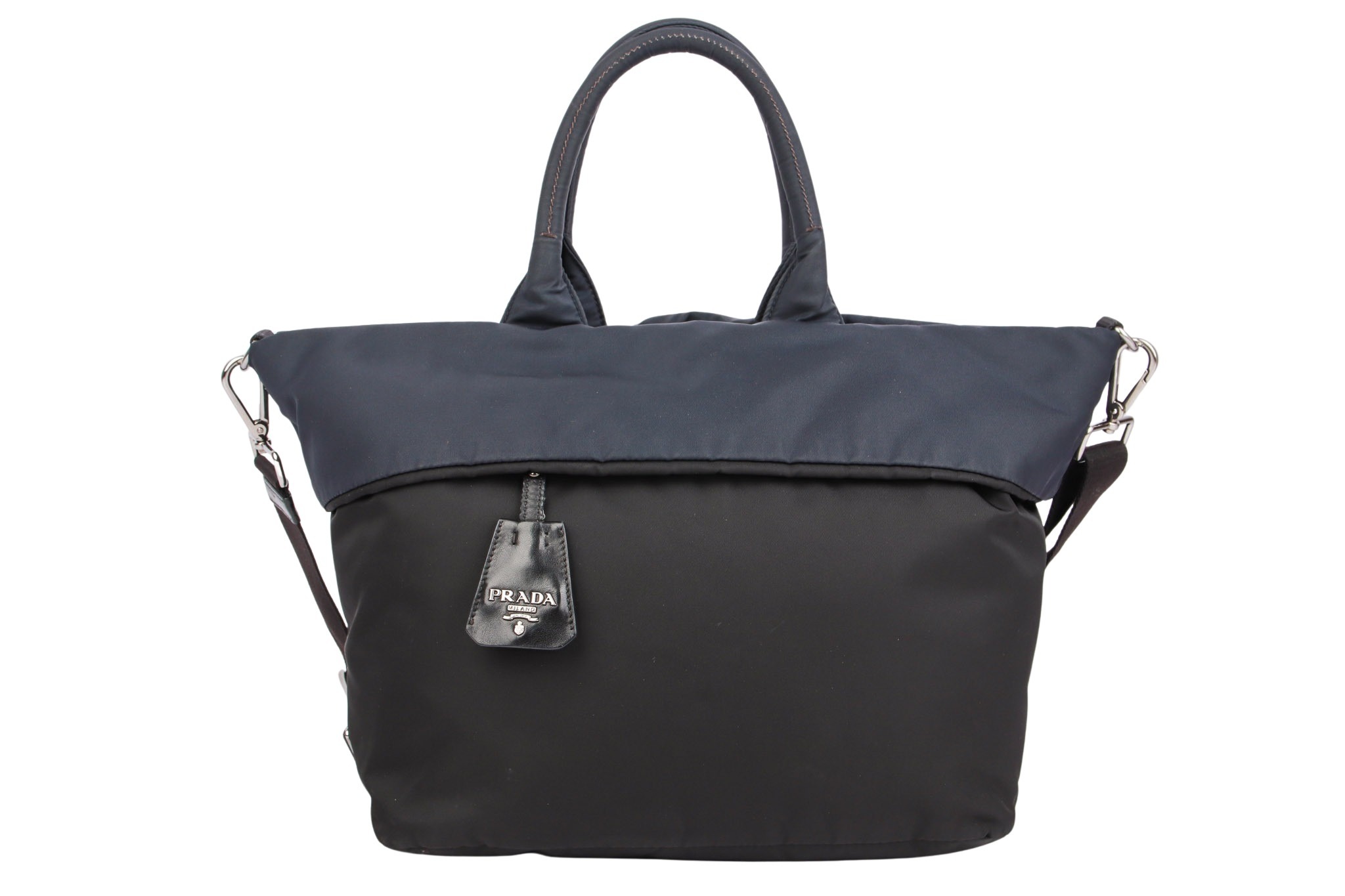 Prada Nylon Shopper Schwarz / Blau