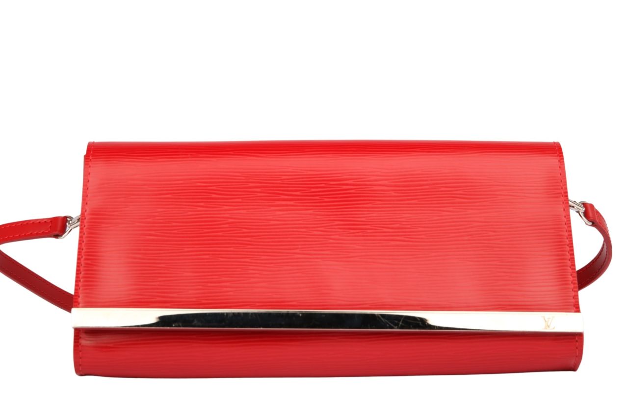 Louis Vuitton Pochette Clutch Epi Leder Rot