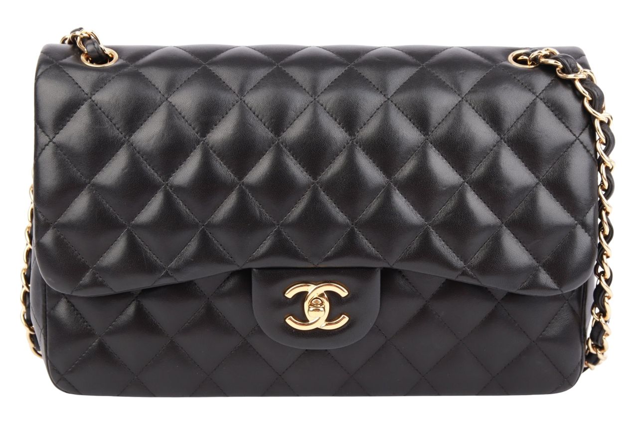 Chanel Timeless Double Flap Bag Jumbo Schwarz