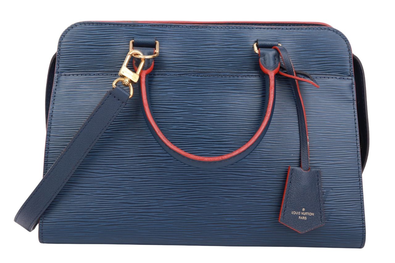 Louis Vuitton Vaneau MM Epi Leder Blau