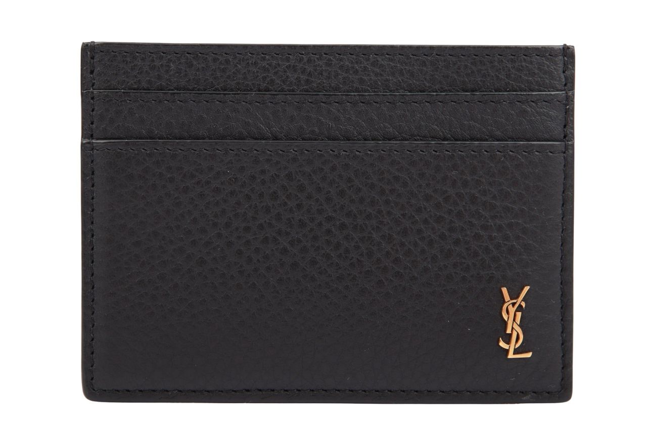Saint Laurent Tiny Cassandre Cardholder Schwarz