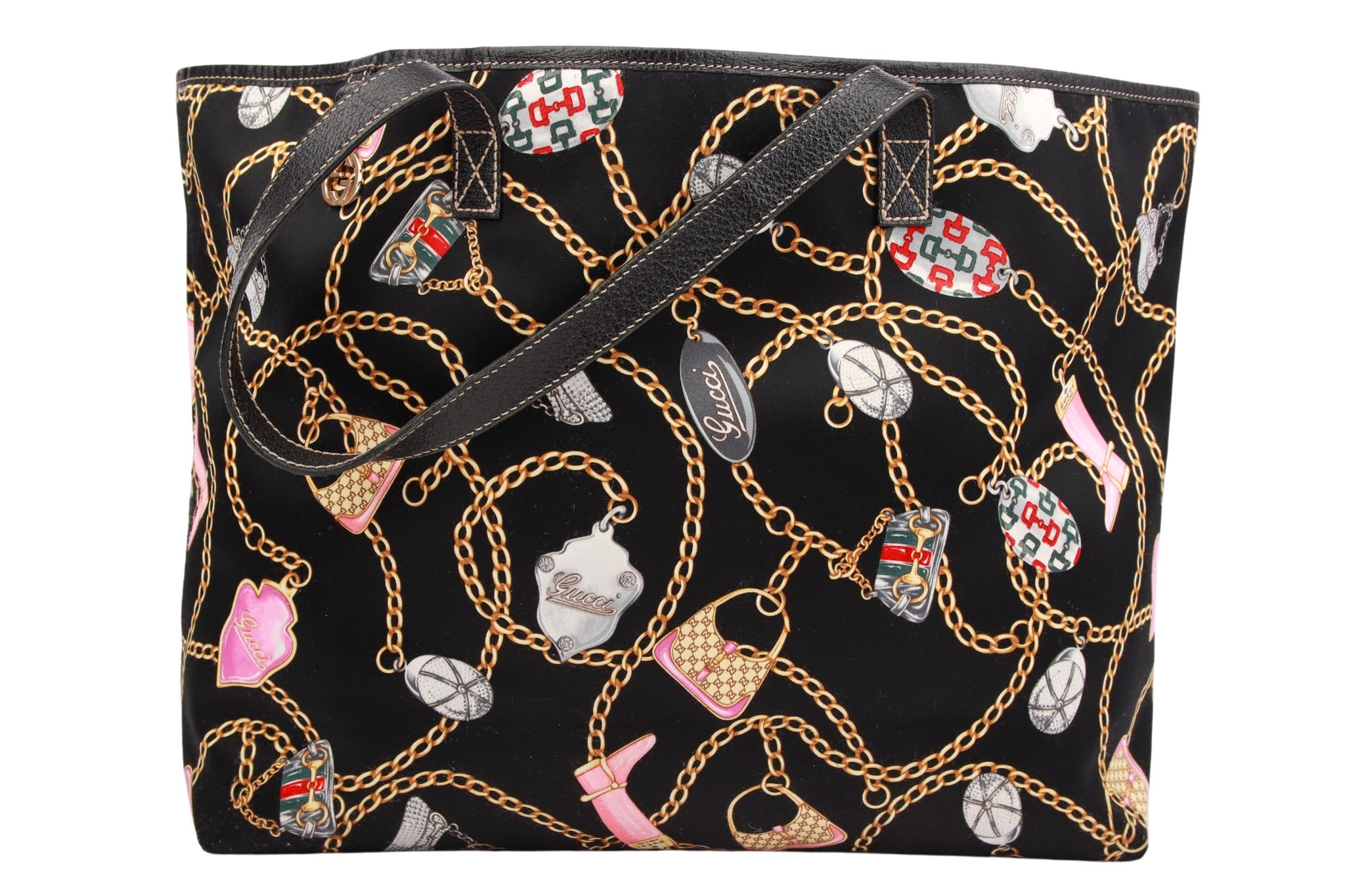 Gucci Shopper Satin Schwarz