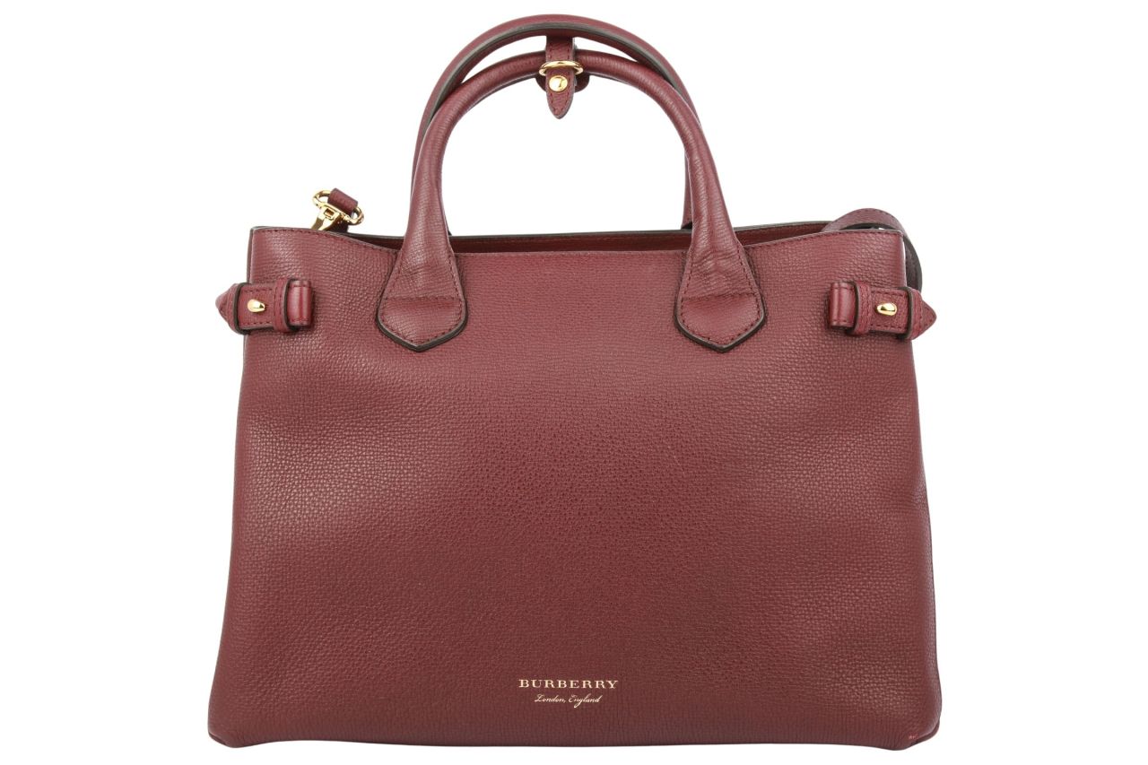 Burberry Banner Bag Leder Bordeauxrot