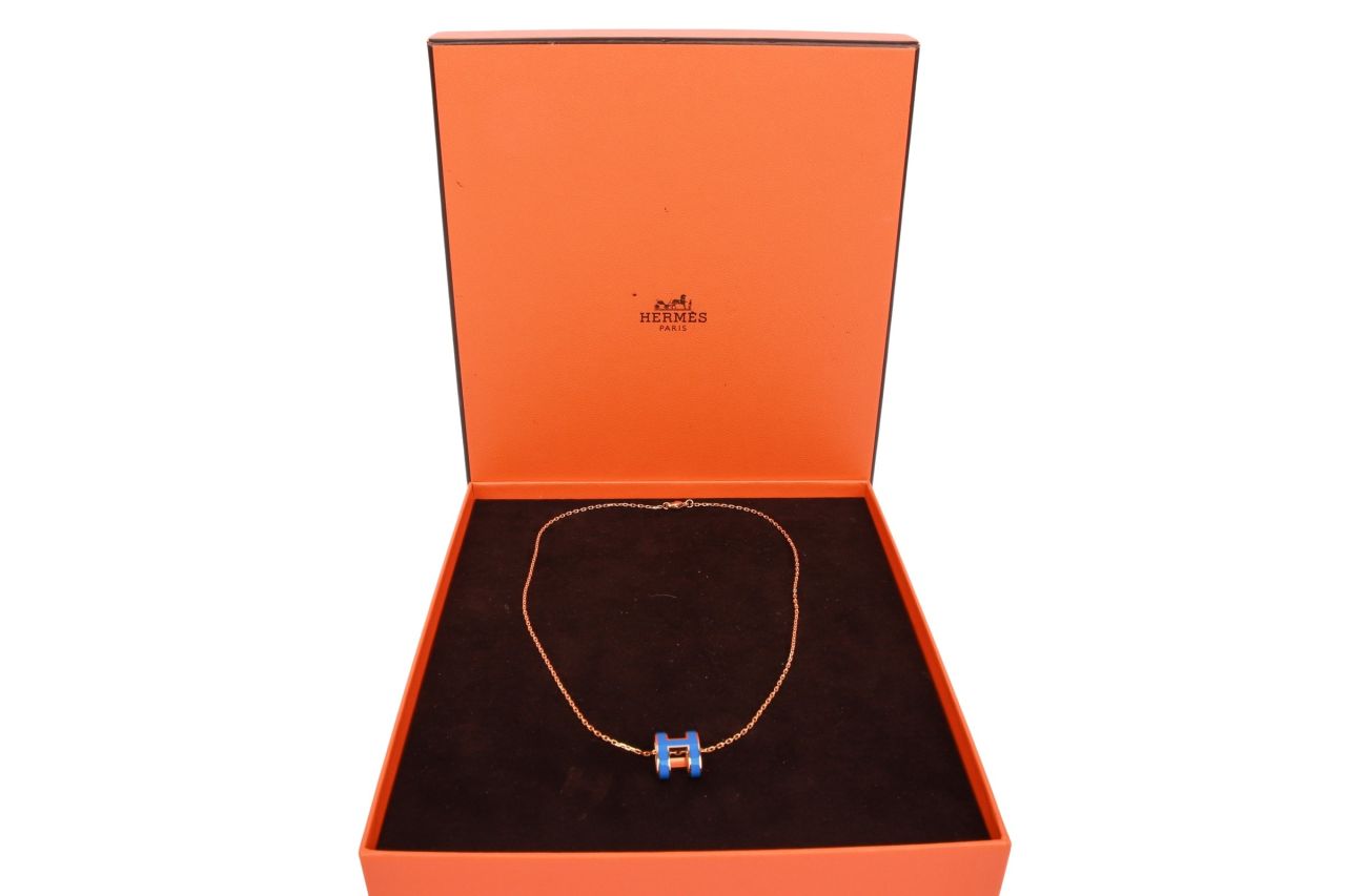 Hermès Halskette Pop H Blau