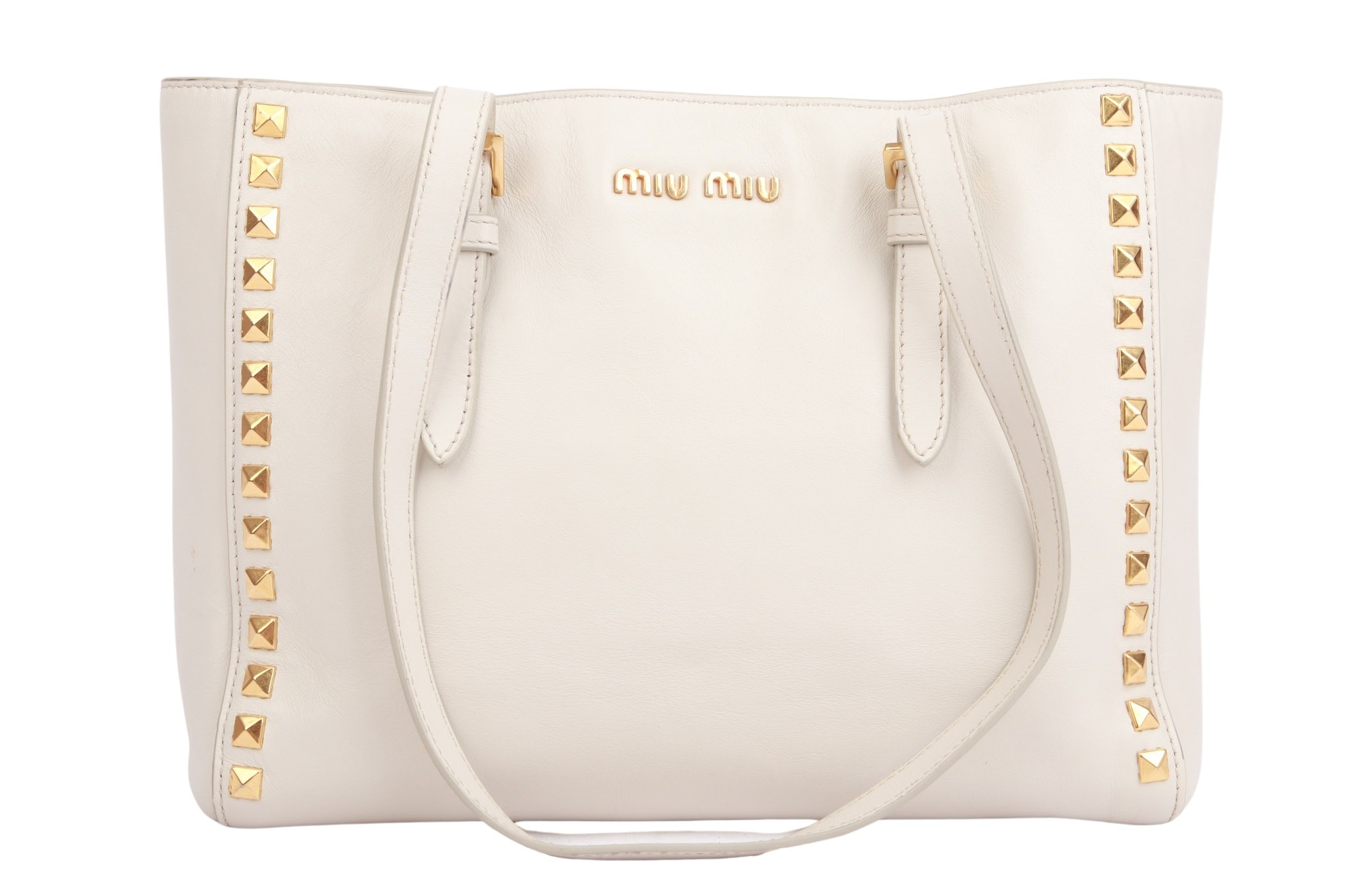 Miu Miu Handtasche Leder Weiß