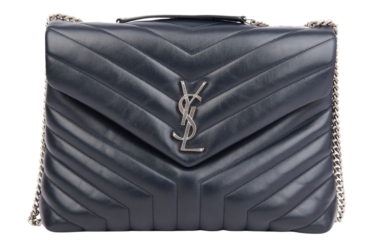 Saint Laurent Lou Lou Medium Blau