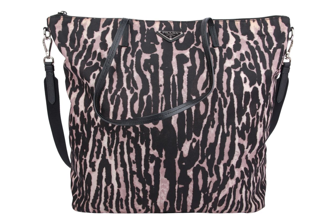 Prada Nylon Shopper Zebra