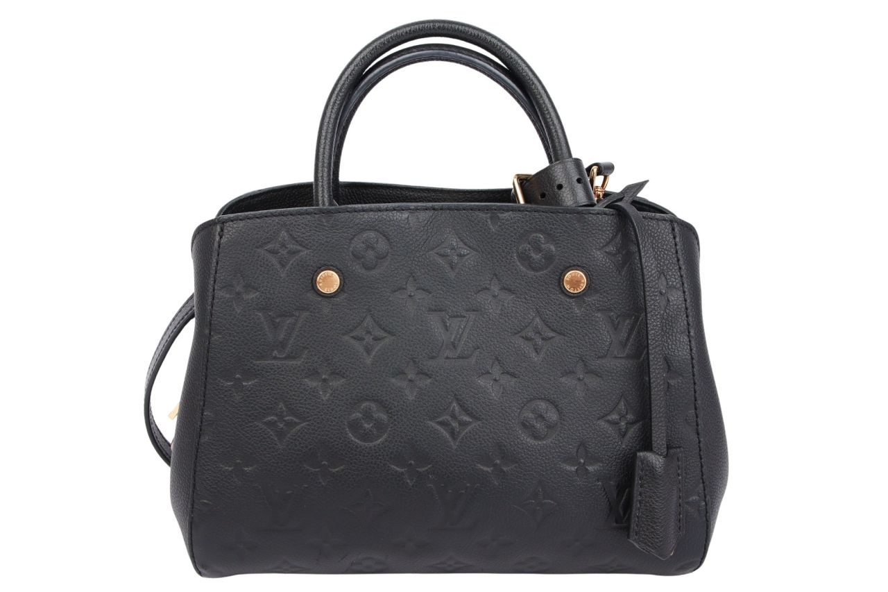 Louis Vuitton Montaigne MM Monogram Empreinte Schwarz