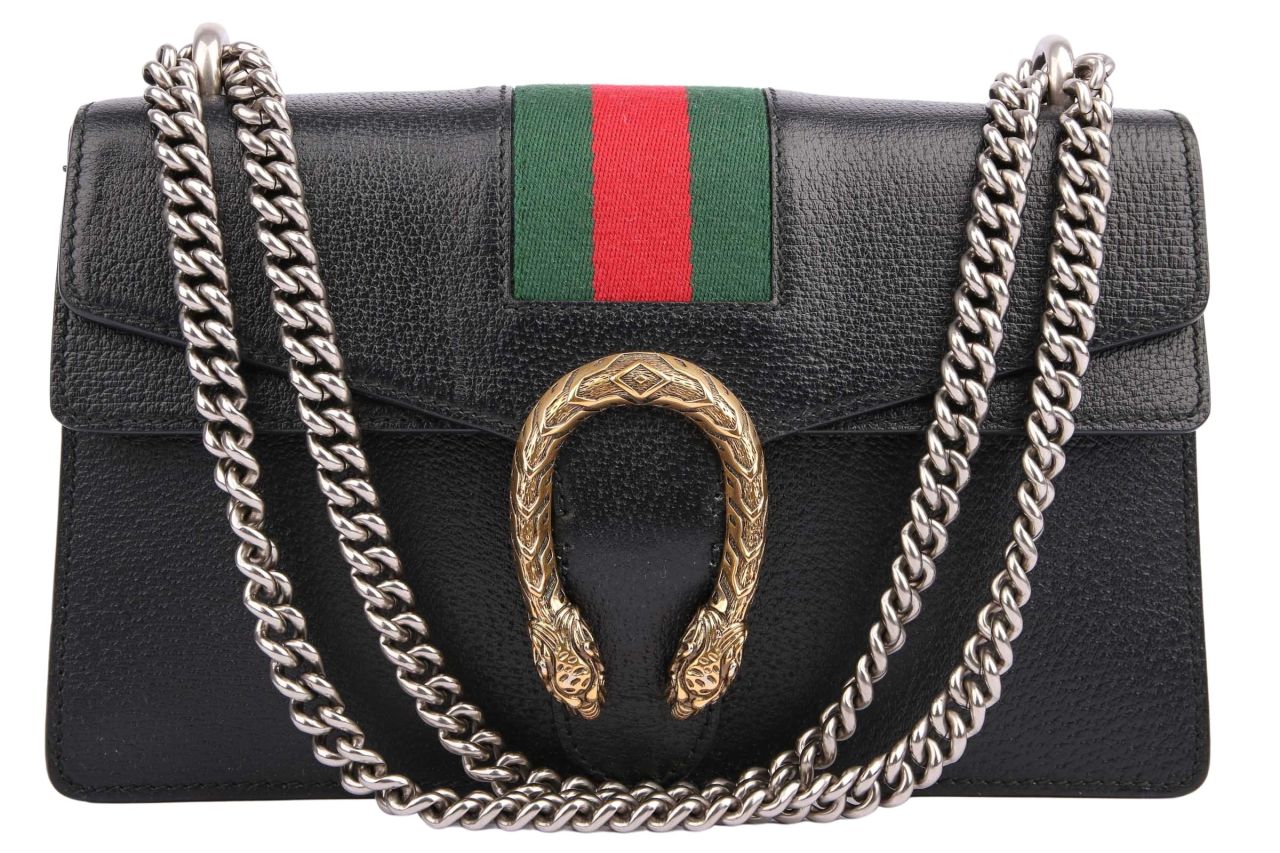 Gucci Kleine Dionysus Schultertasche Schwarz