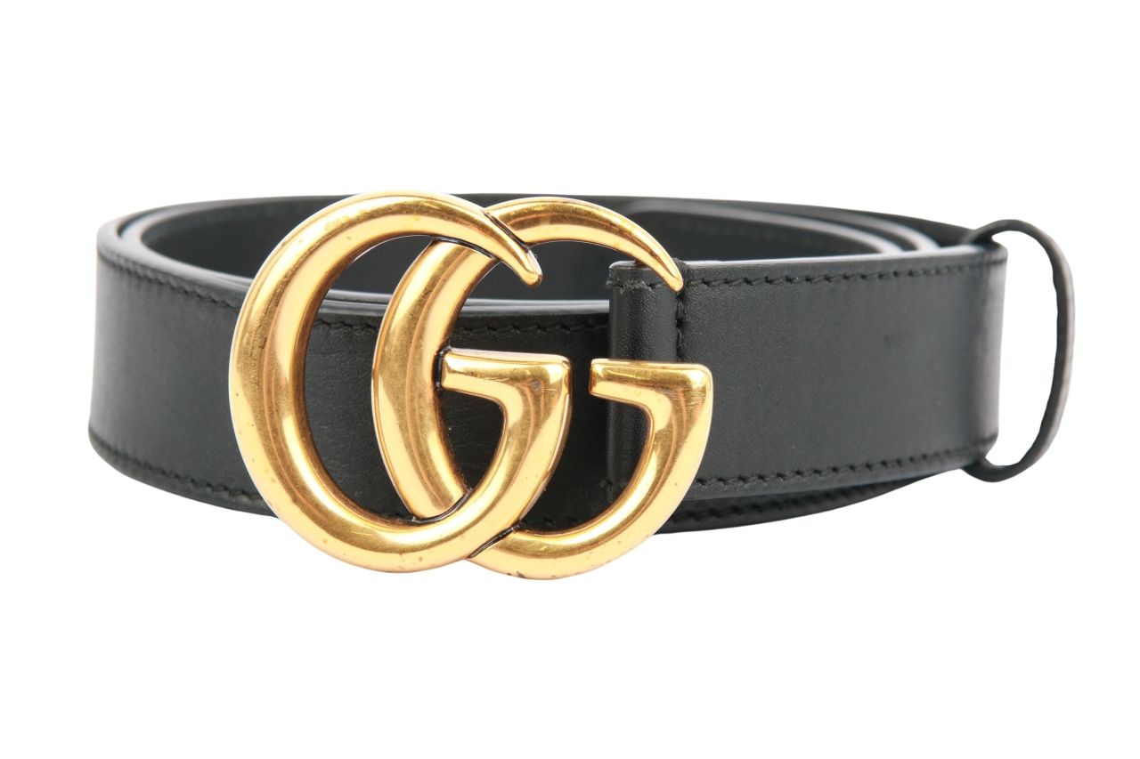 Gucci Marmont GG Gürtel Schwarz Gr. 80