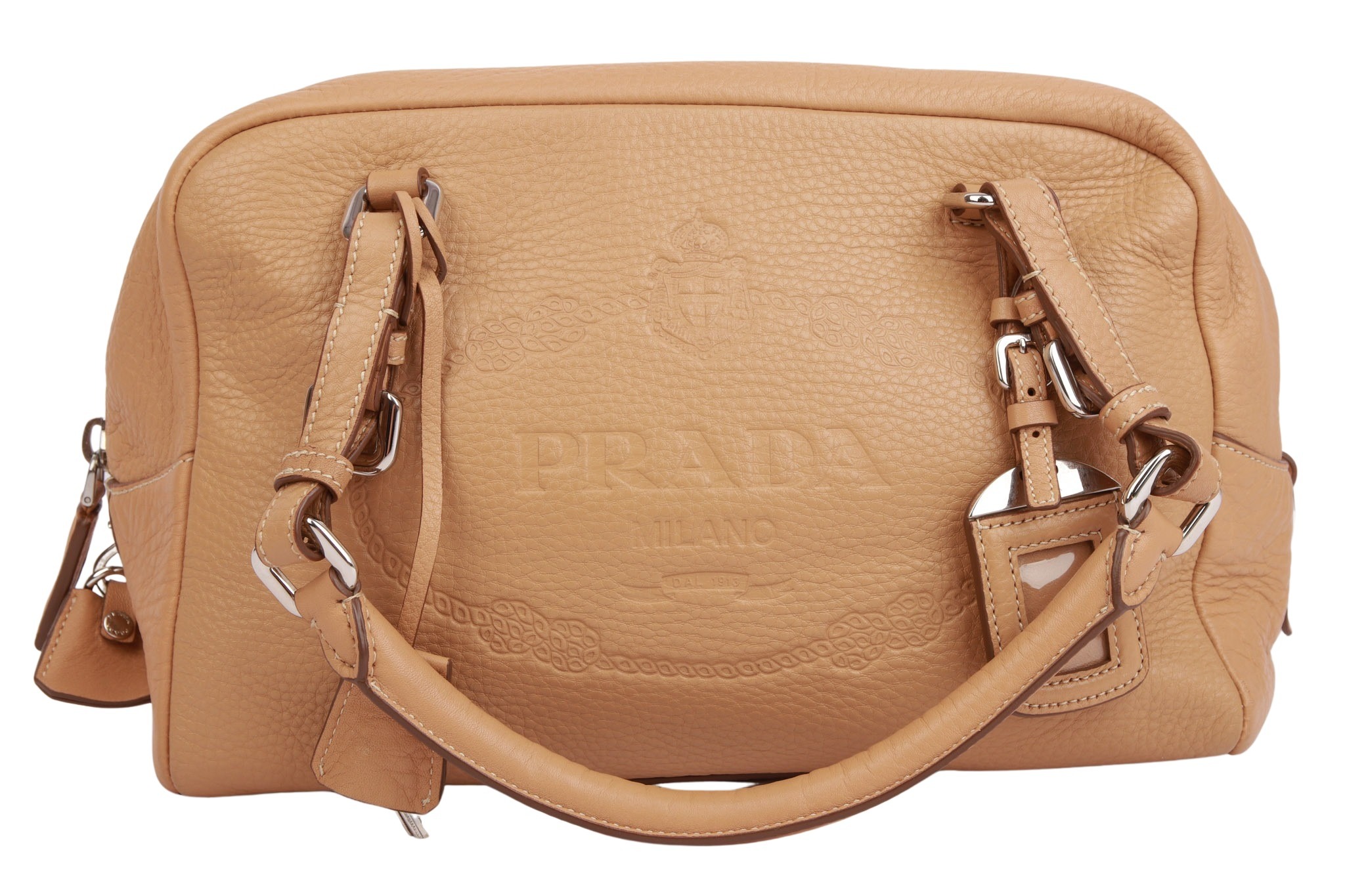 Prada Vitello Daino Bauletto Beige