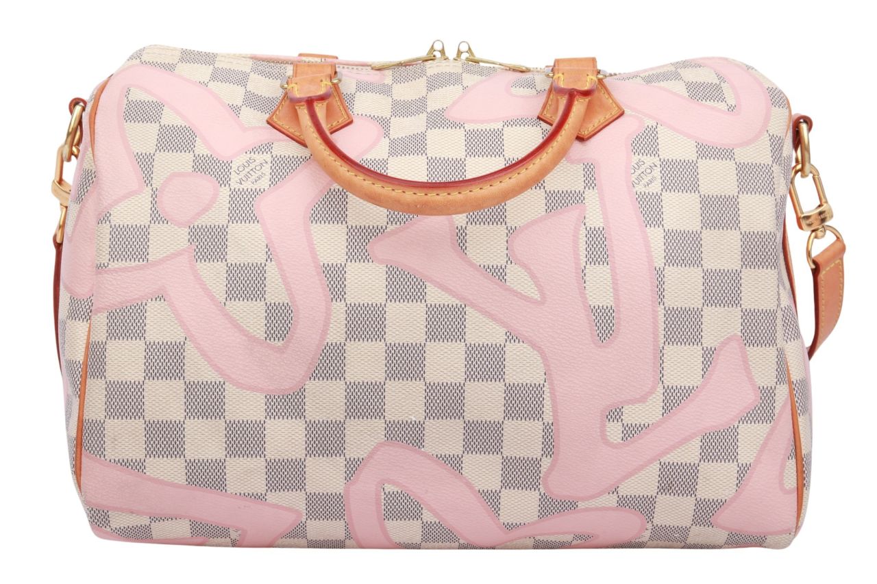 Louis Vuitton Speedy Bandouliere 30 Tahitienne Limited Edition Damier Azur Canvas