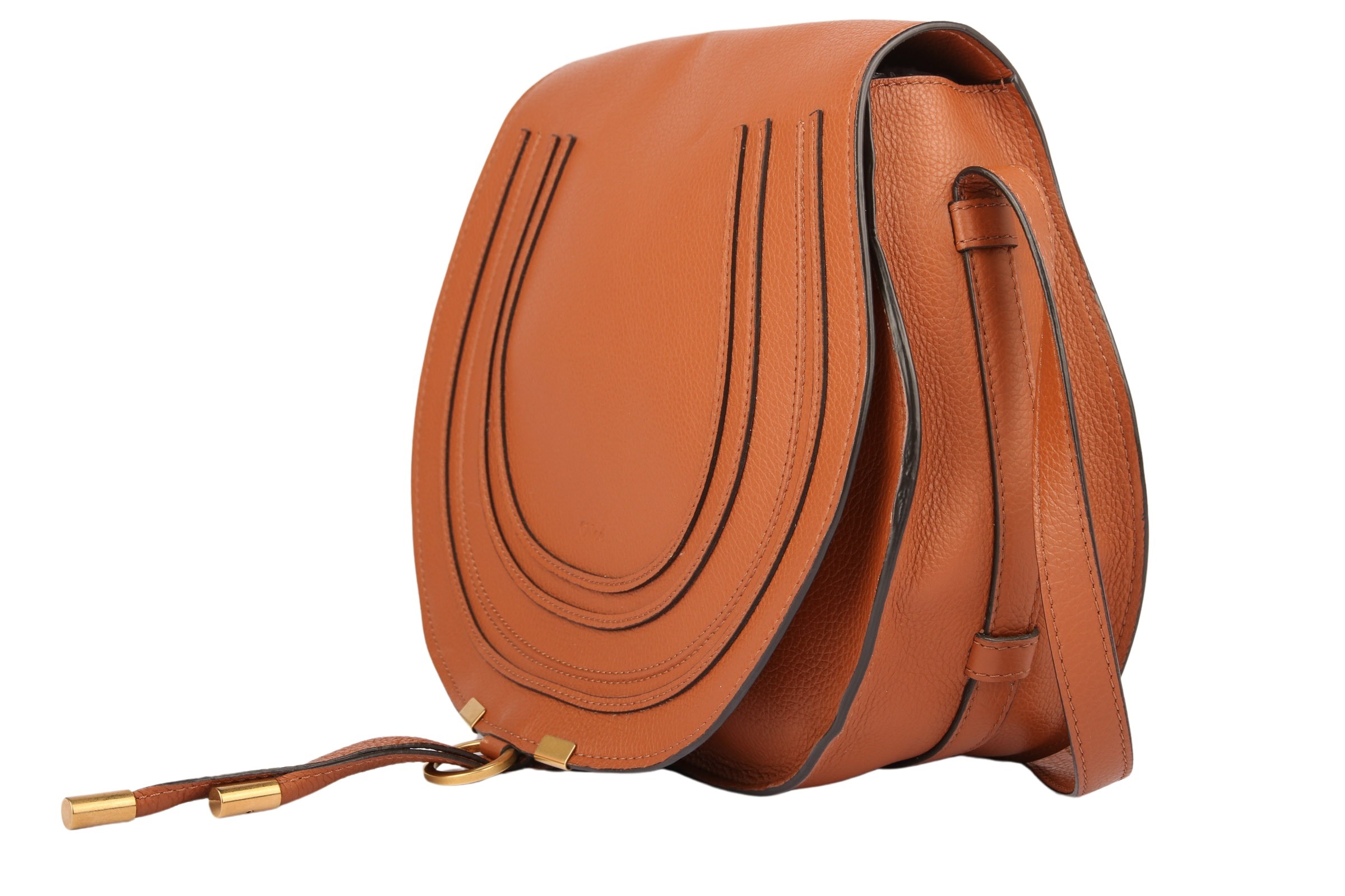 Chloé Marcie Saddle Bag Medium Braun