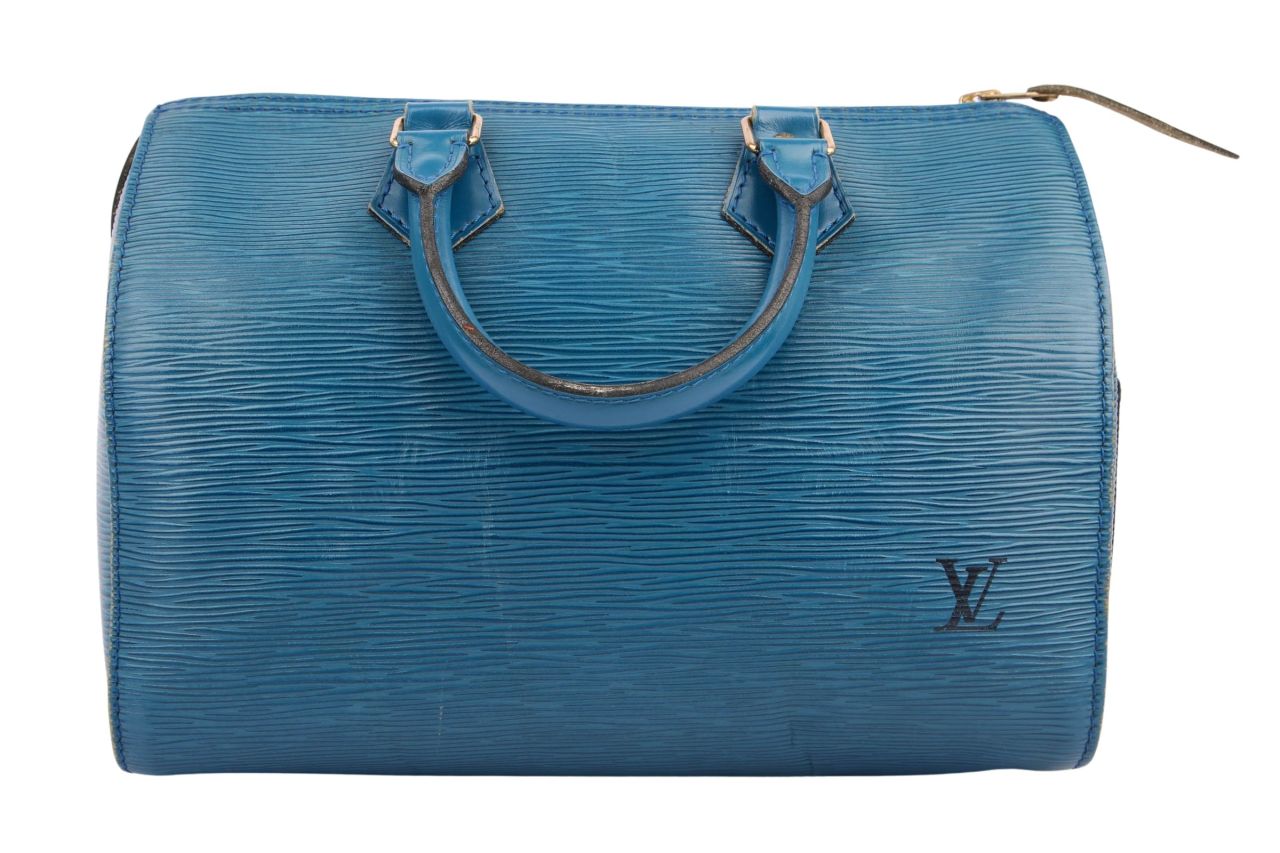 Louis Vuitton Speedy 25 Epi Leder Blau