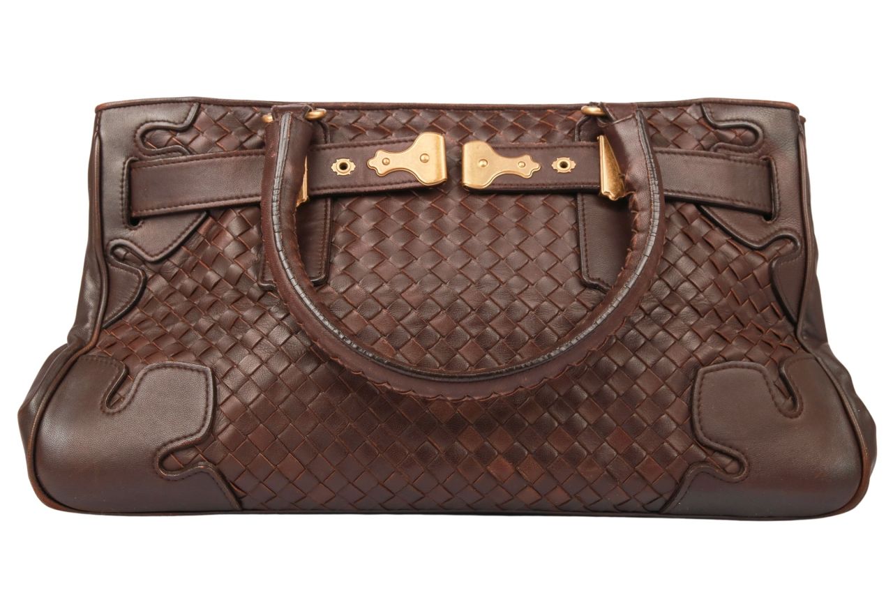 Bottega Veneta Handtasche Leder Braun