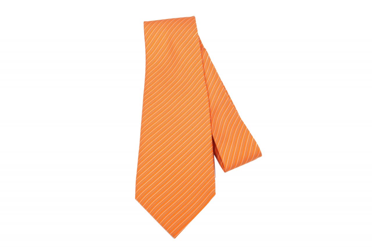 Hermès Krawatte Stripes Orange