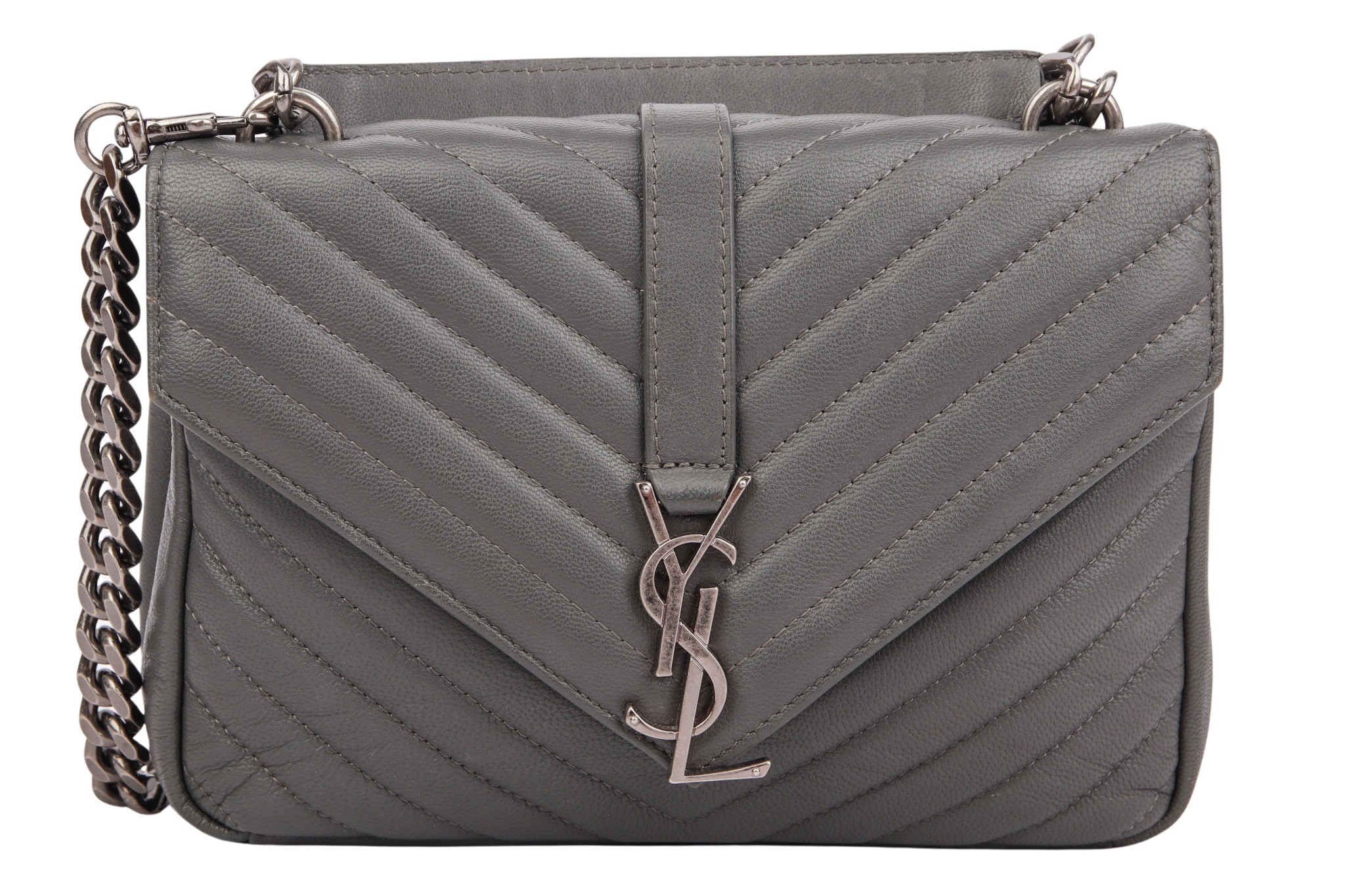 Saint Laurent College Bag Grau