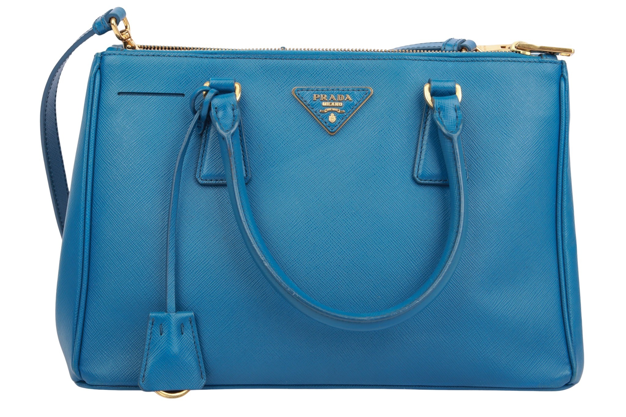 Prada Galleria Saffiano Small Blau