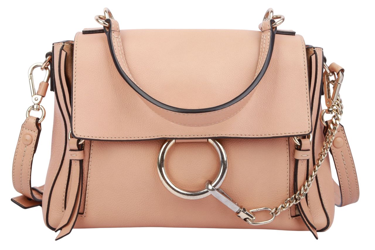 Chloé Faye Day Bag Beige Leder