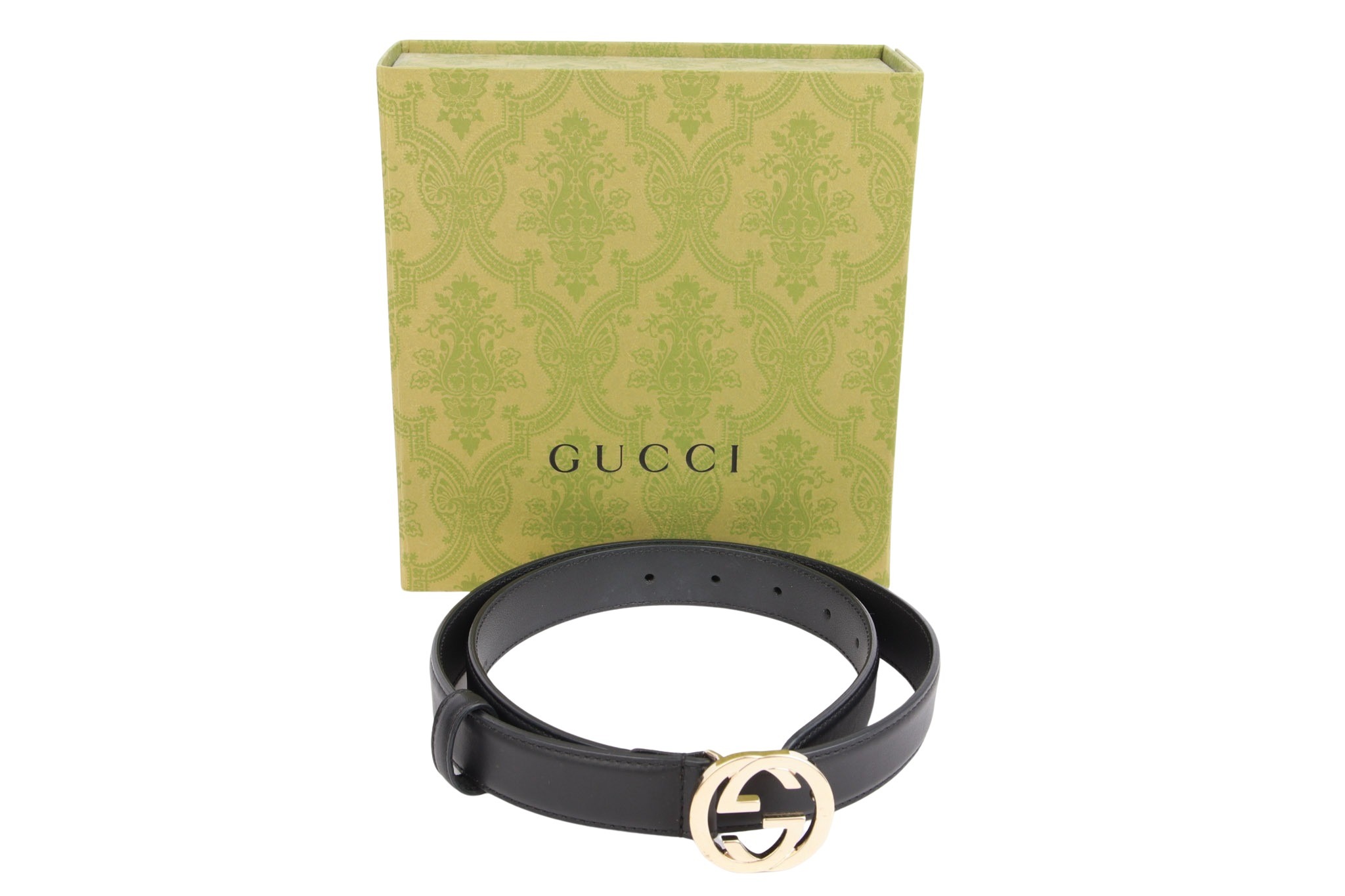 Gucci Gürtel GG Schwarz Gr. 80