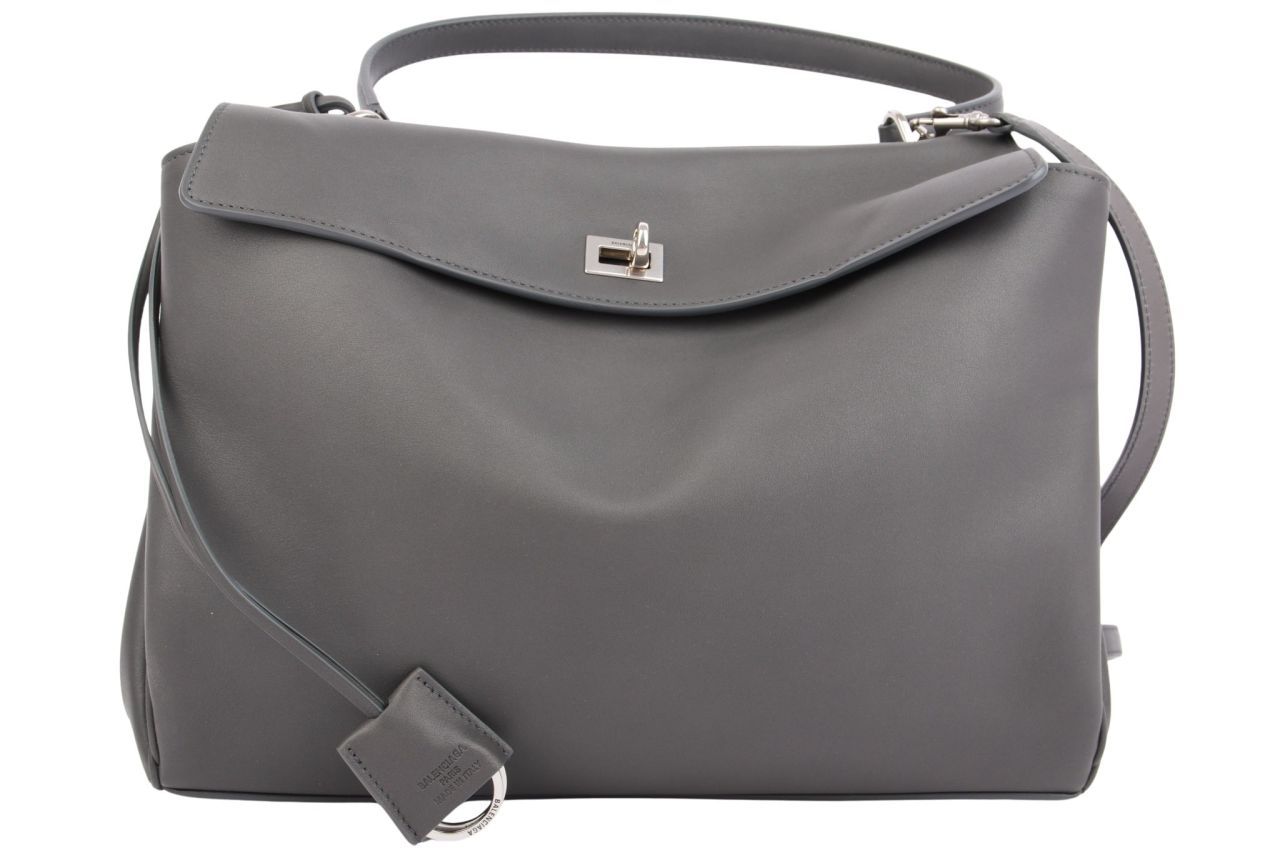 Balenciaga Rodeo Medium Leder Grau