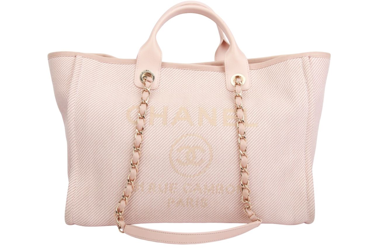 Chanel Deauville Shopper Canvas Rosé