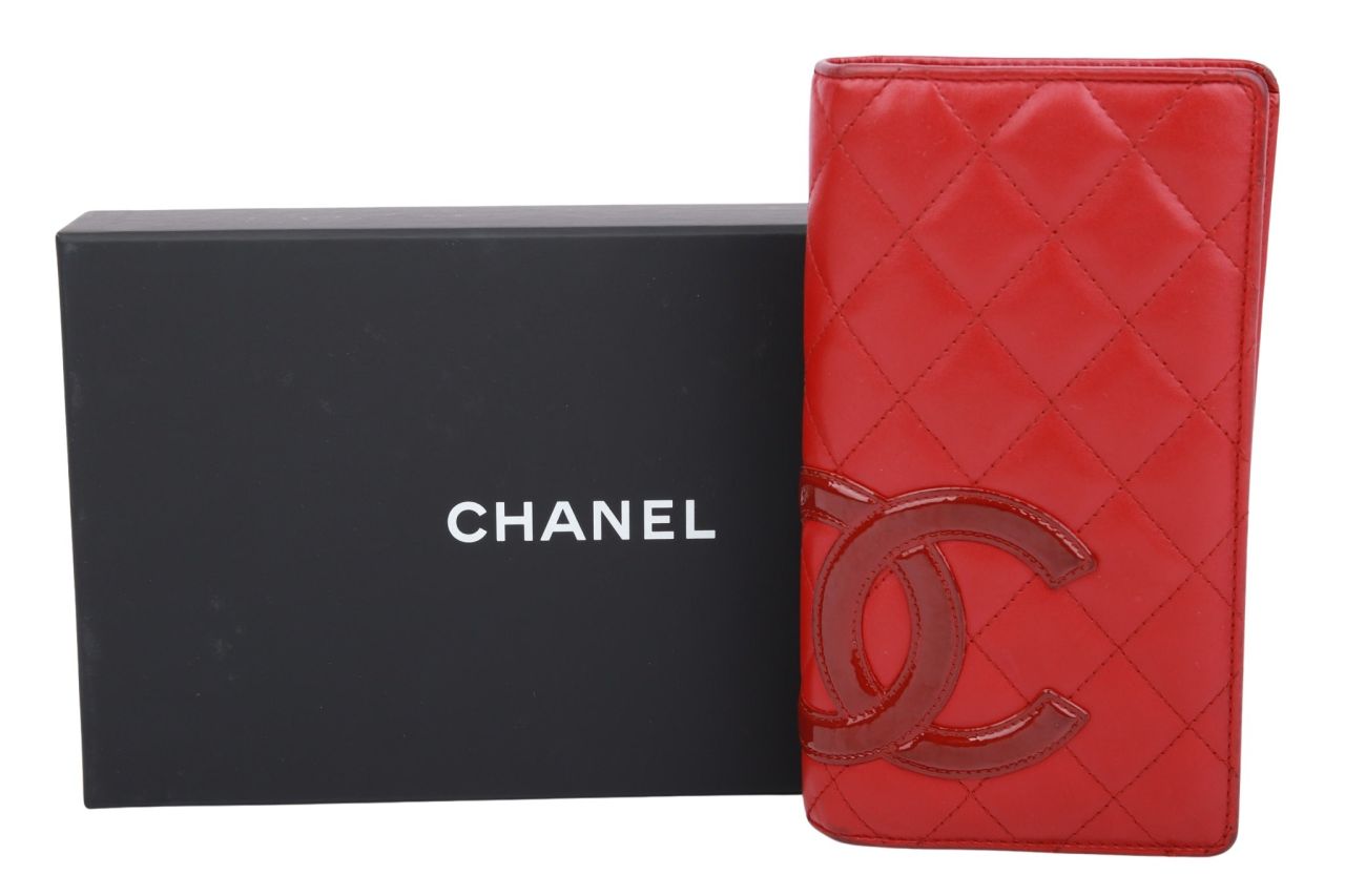 Chanel Portemonnaie CC Leder Rot