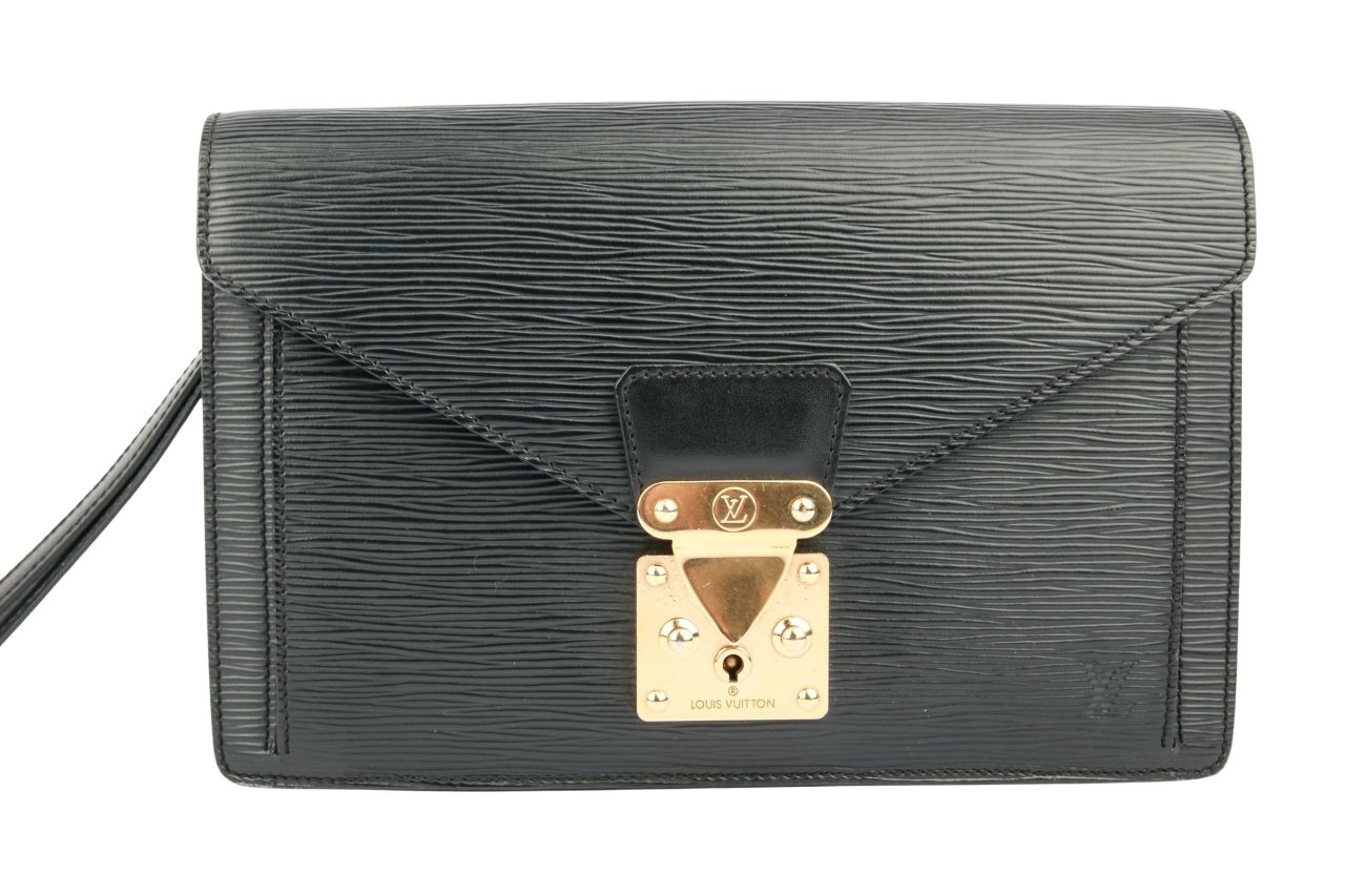 Louis Vuitton Clutch Epi Leder Schwarz