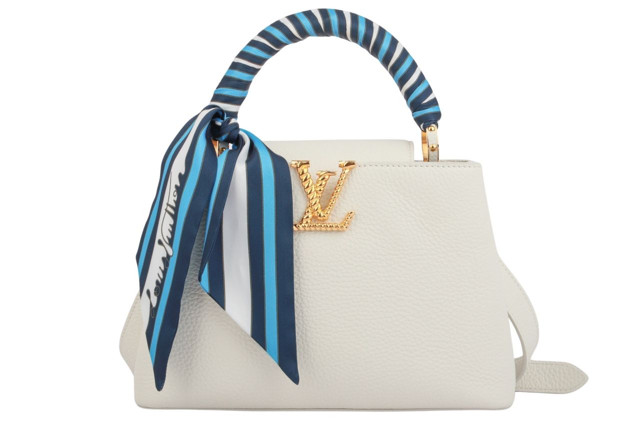 Louis Vuitton Capucines BB Taurillon Leder Weiß