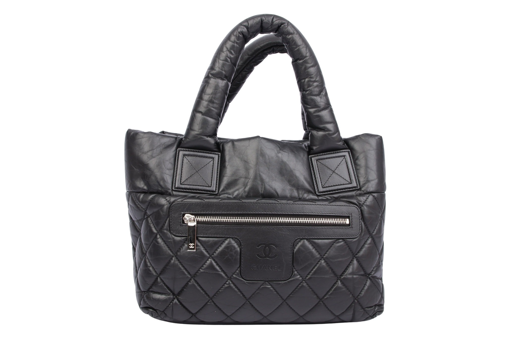 Chanel Cocoon Handtasche Leder Schwarz