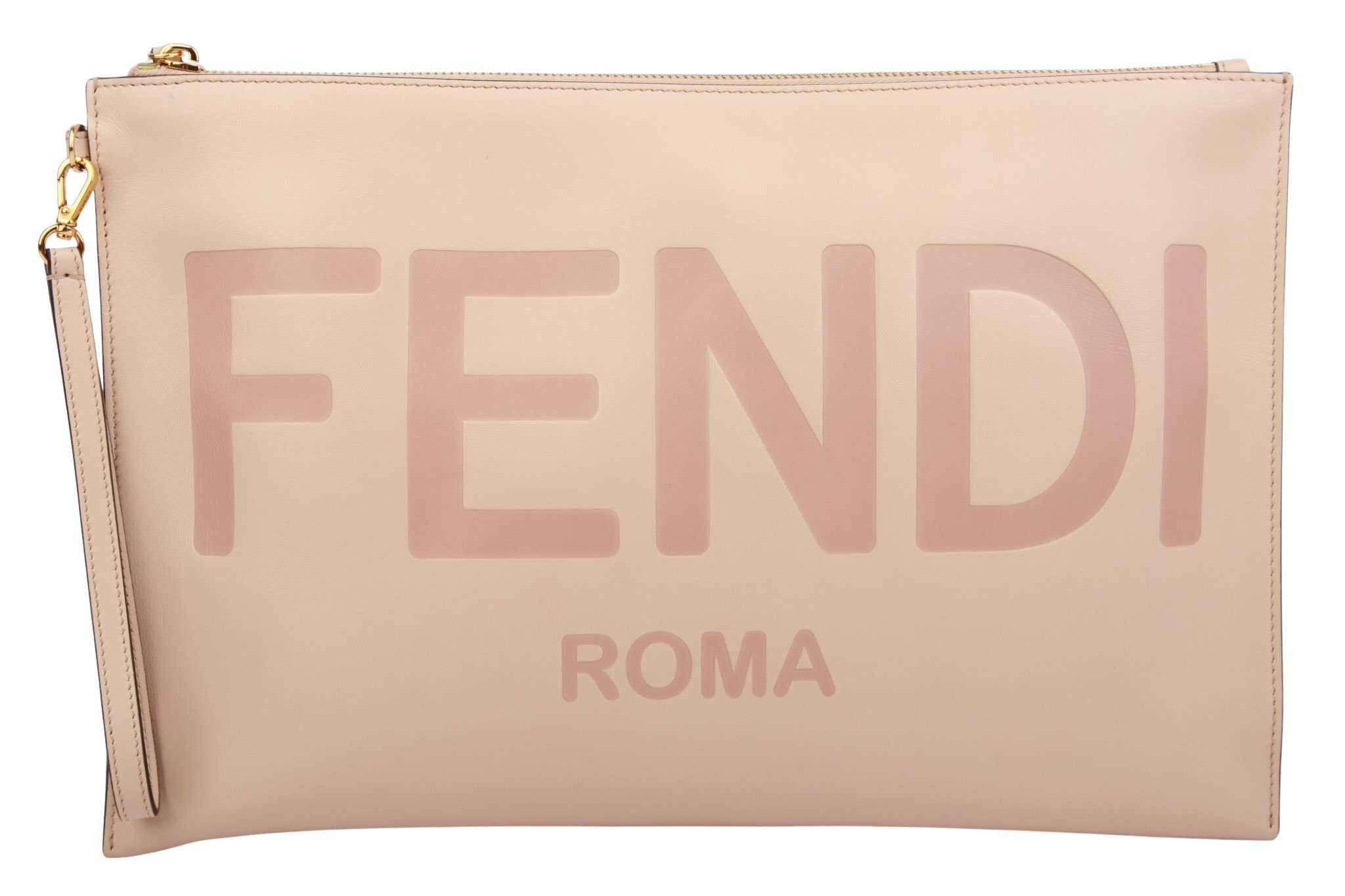 Fendi Large Flat Clutch Rosa