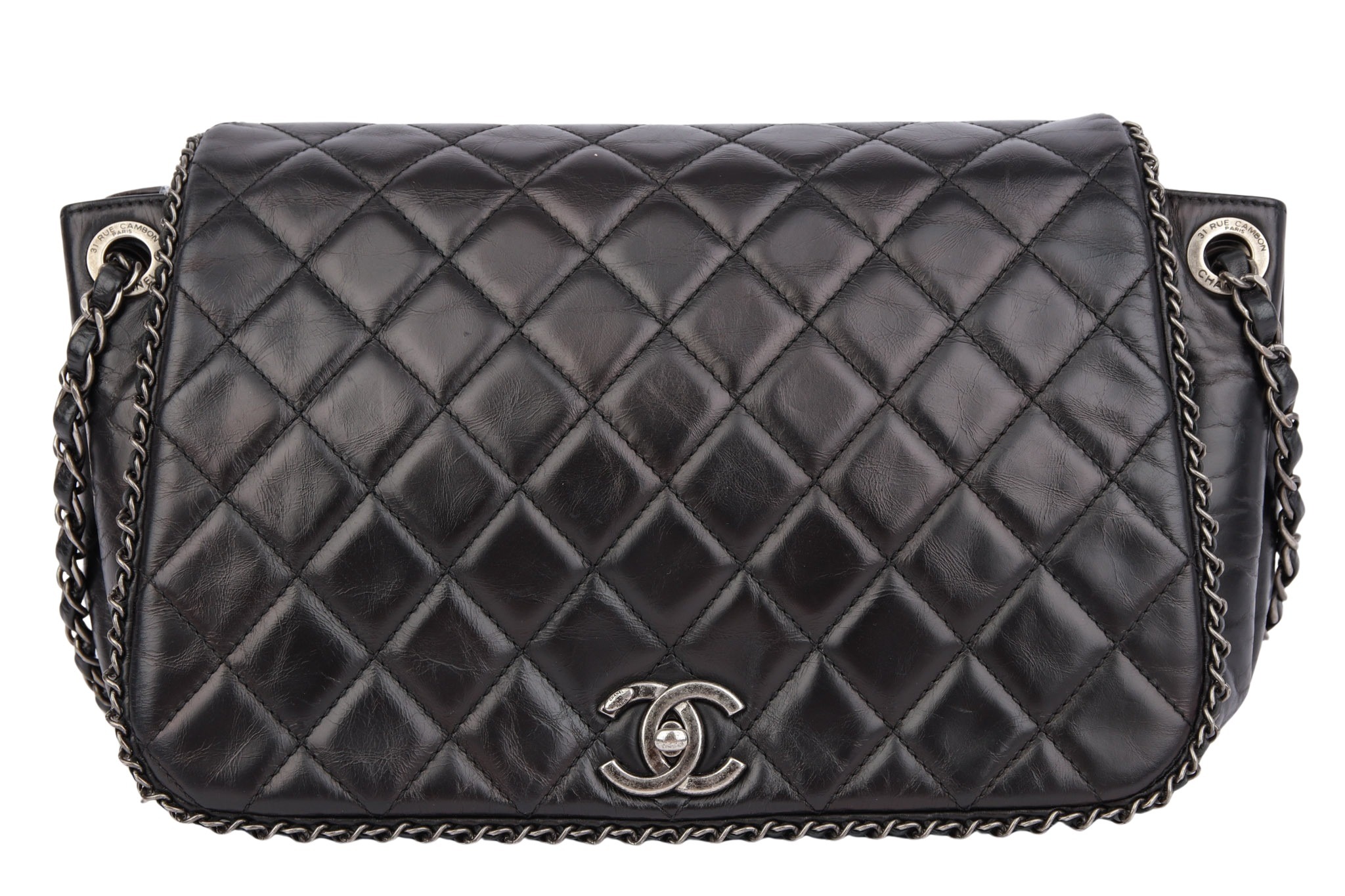 Chanel Single Flap Bag Jumbo Schwarz