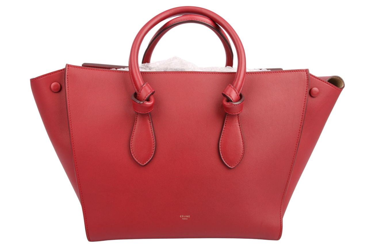 Céline Tie Knot Bag Dunkelrot