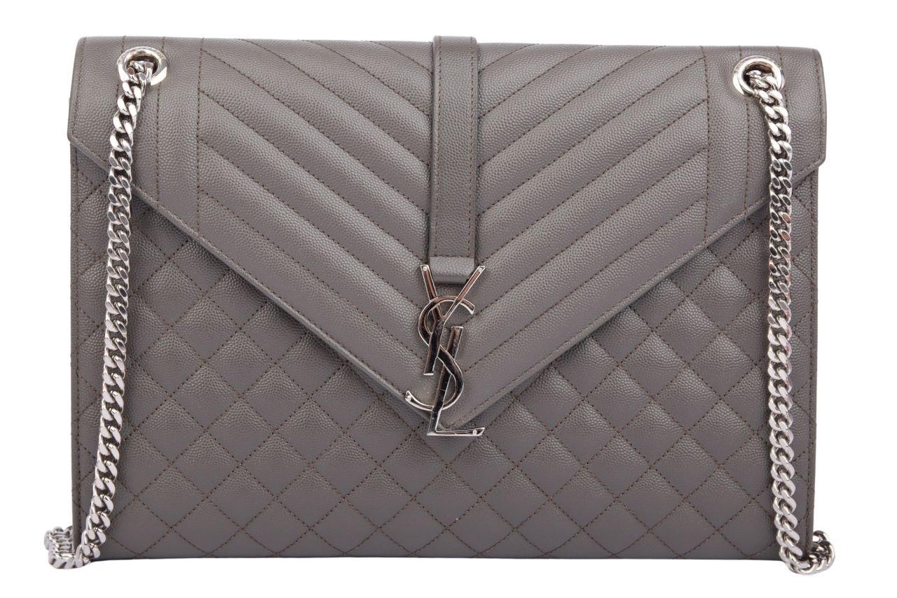 Saint Laurent Envelope Large Grau