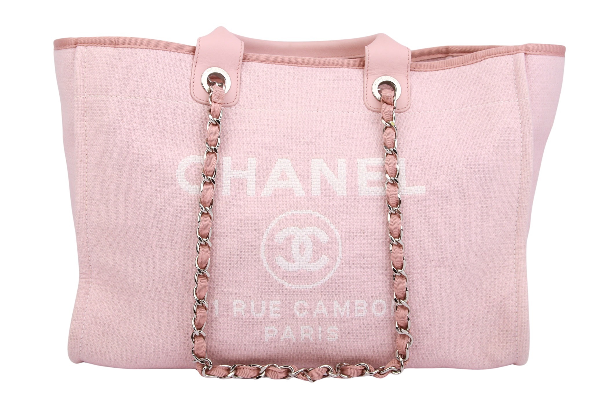 Chanel Deauville Shopper Canvas Rosa