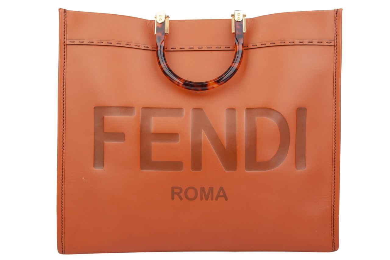 Fendi Sunshine Shopper Groß Cognac