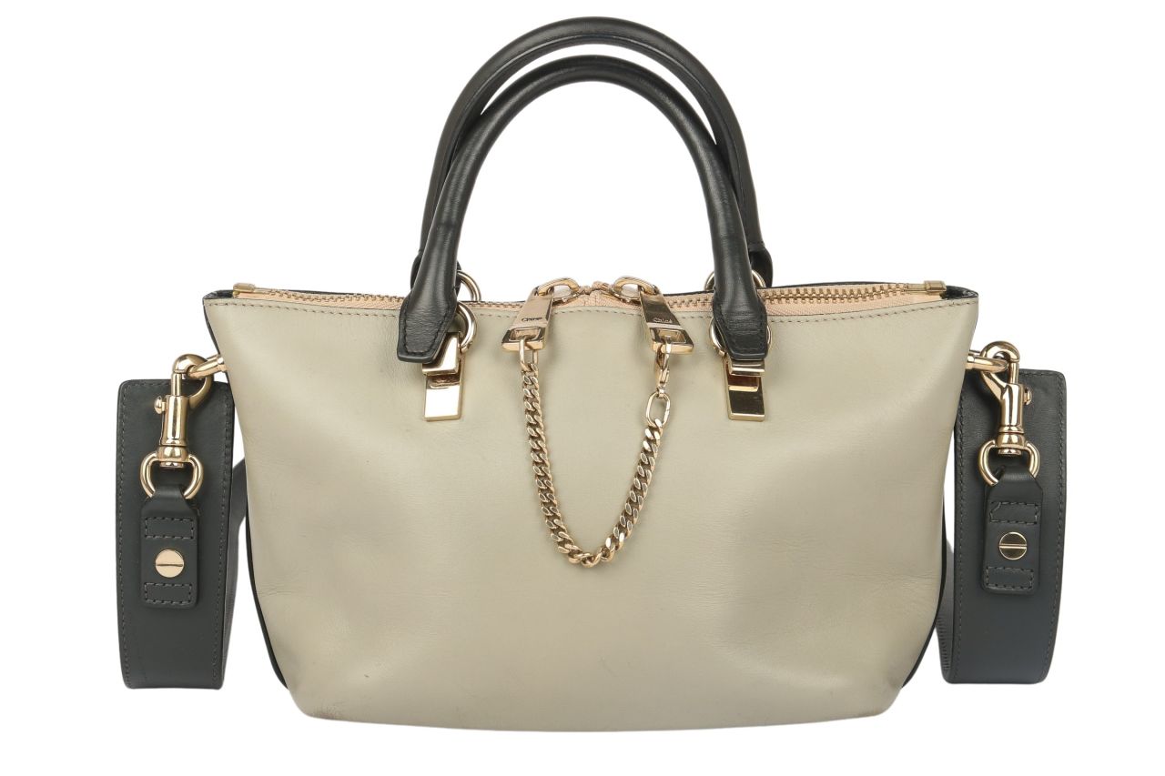 Chloé Handtasche Leder Grau