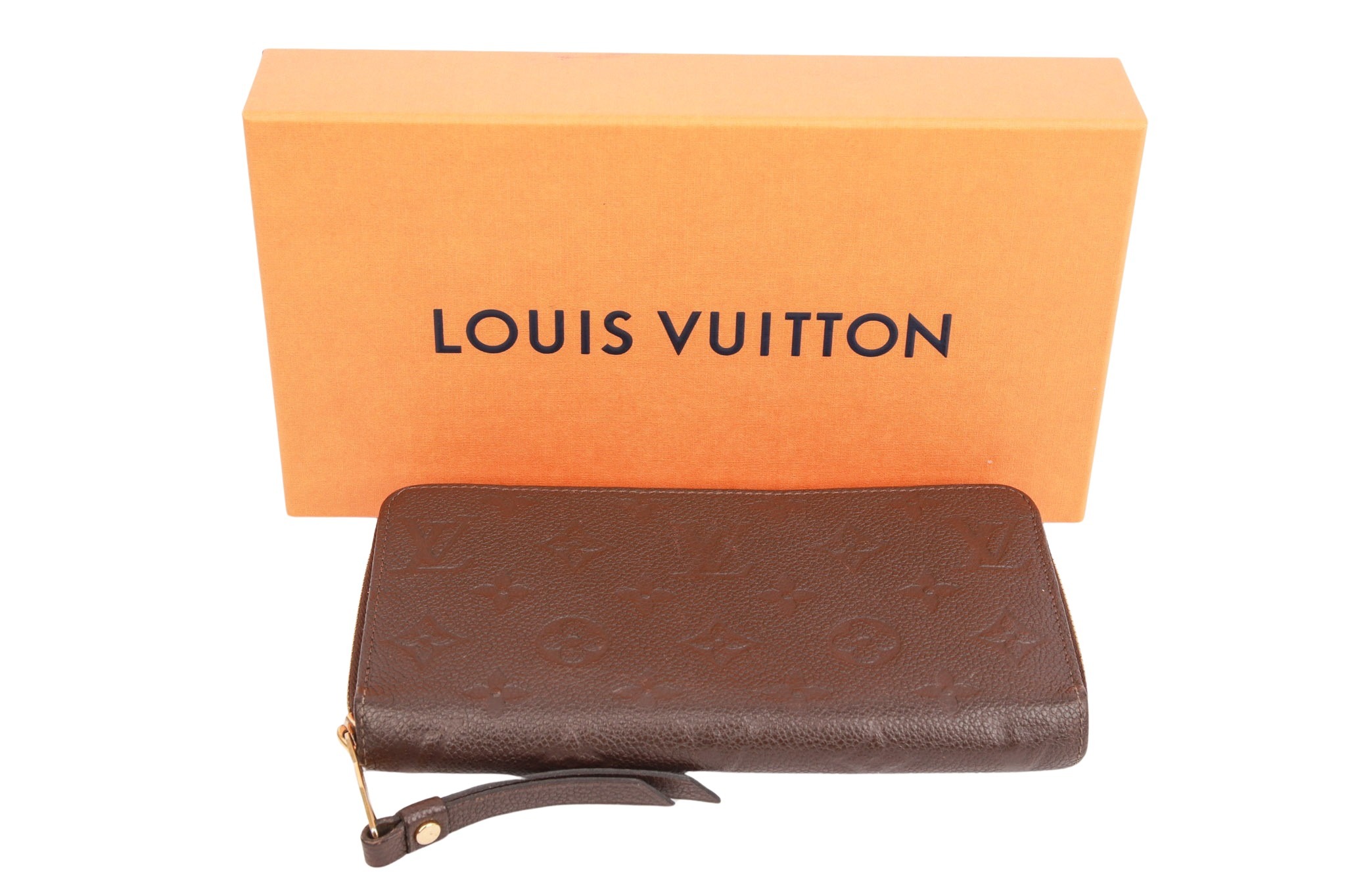 Louis Vuitton Zippy Portemonnaie Monogram Empreinte Leder Braun