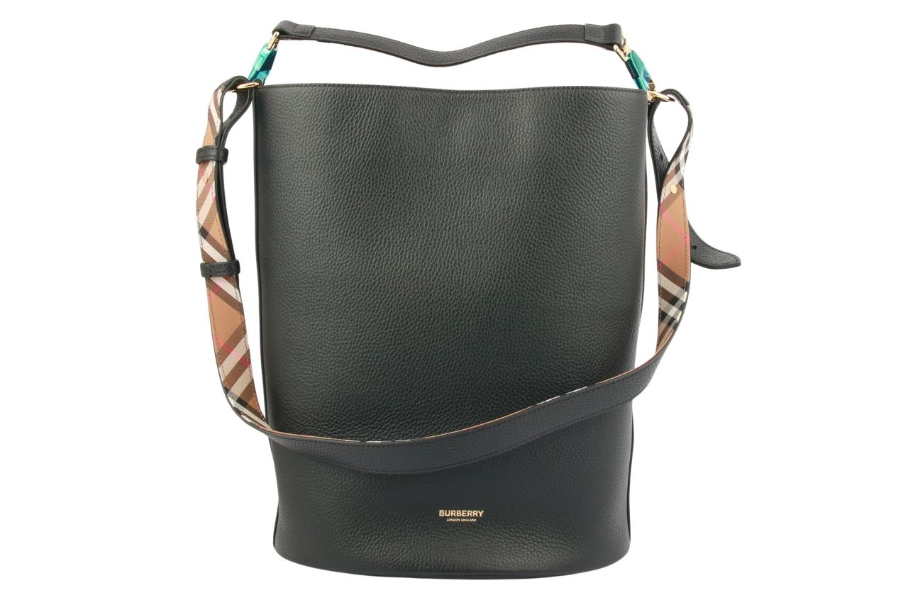 Burberry Bucket Bag Leder Schwarz