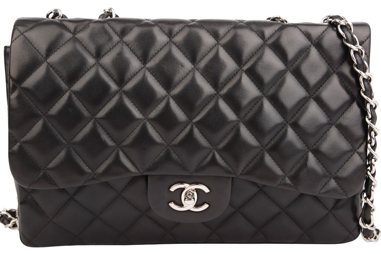 Chanel Timeless Single Flap Bag Jumbo Schwarz