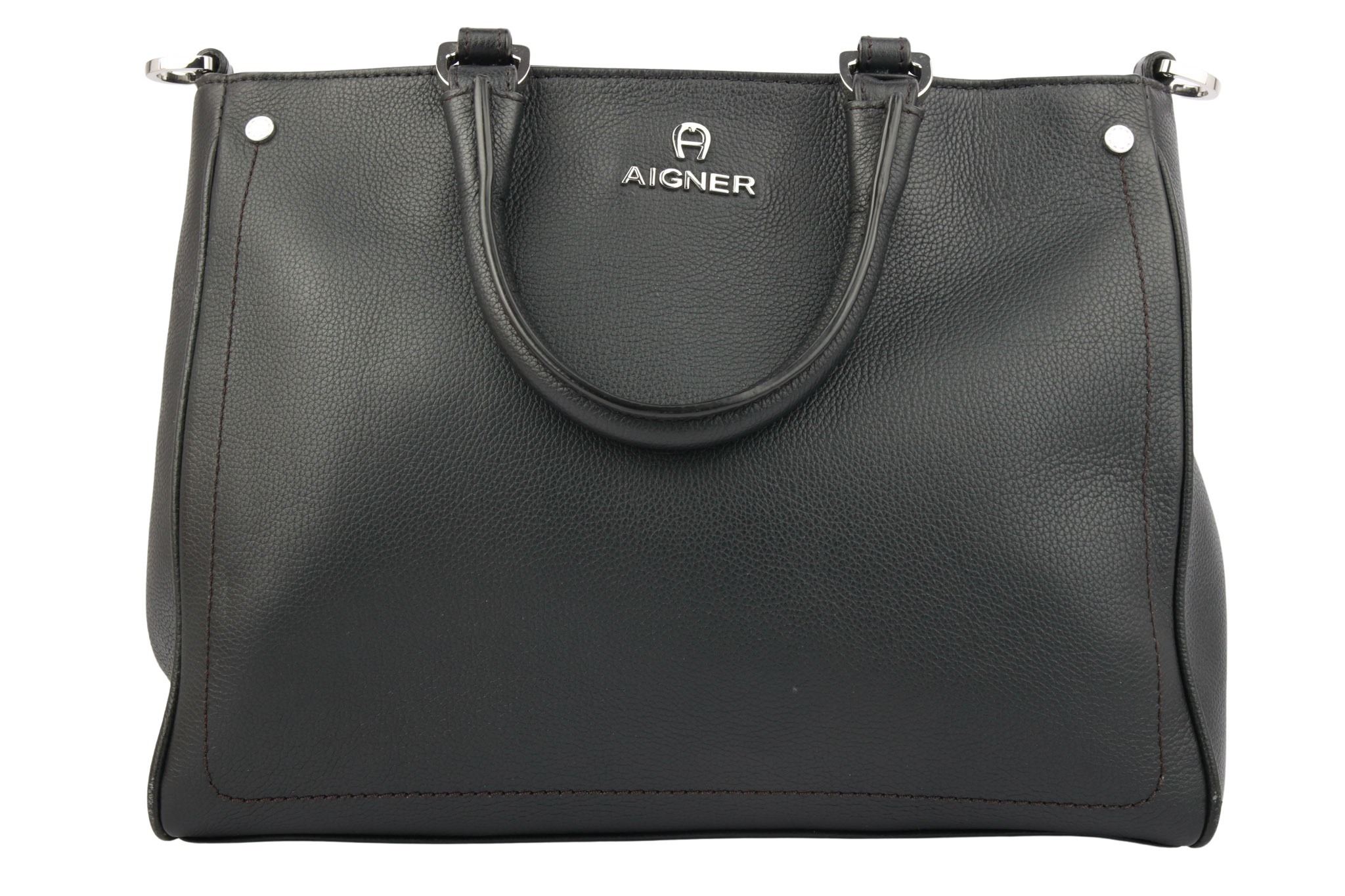Aigner Ava Handtasche Leder Schwarz