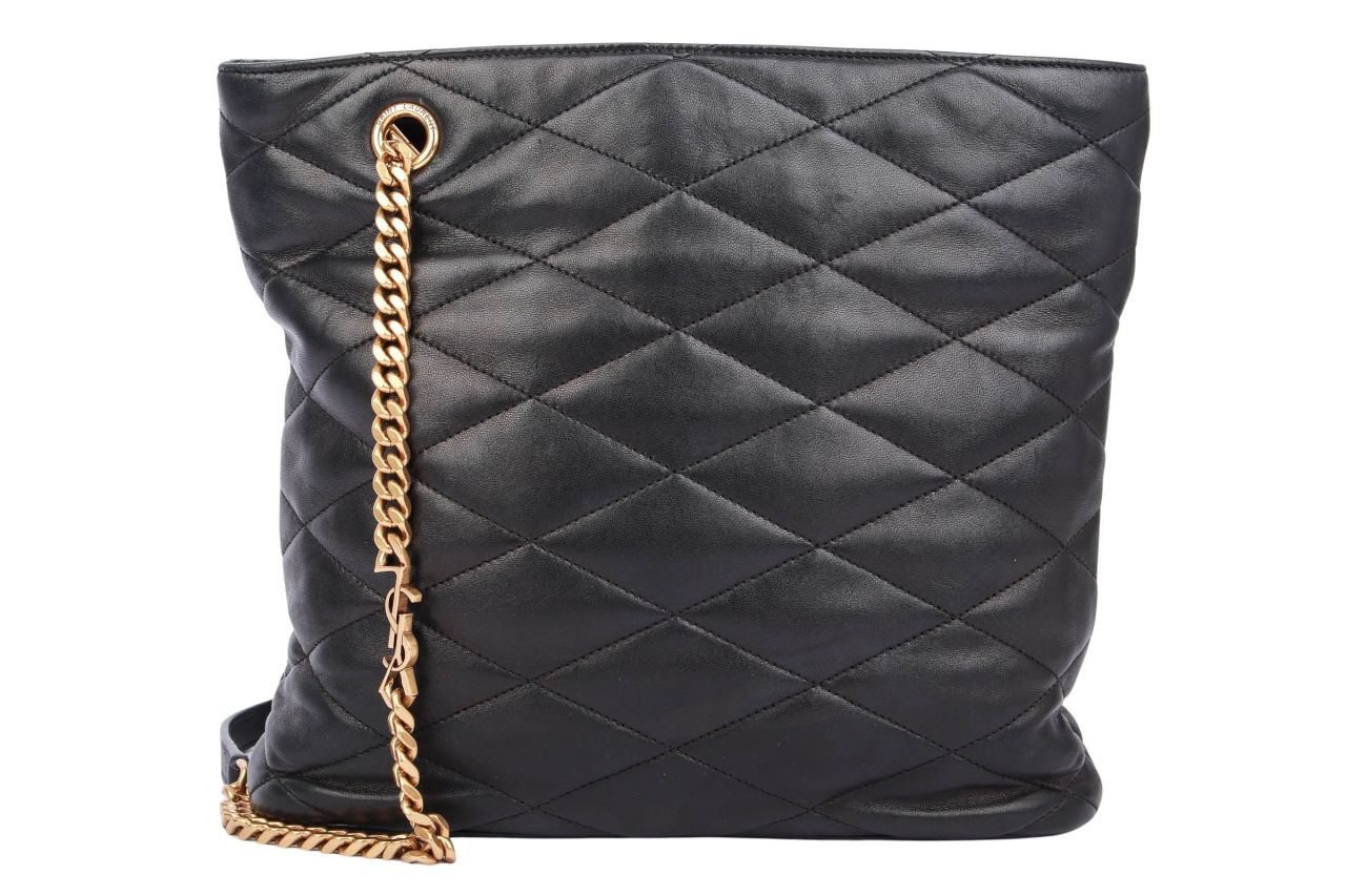 Saint Laurent Lolita Bucket Schwarz Leder