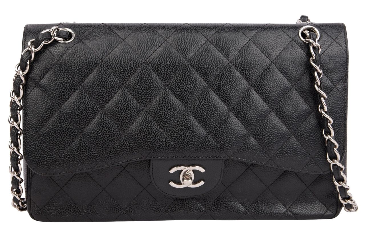 Chanel Timeless Double Flap Bag Jumbo Schwarz