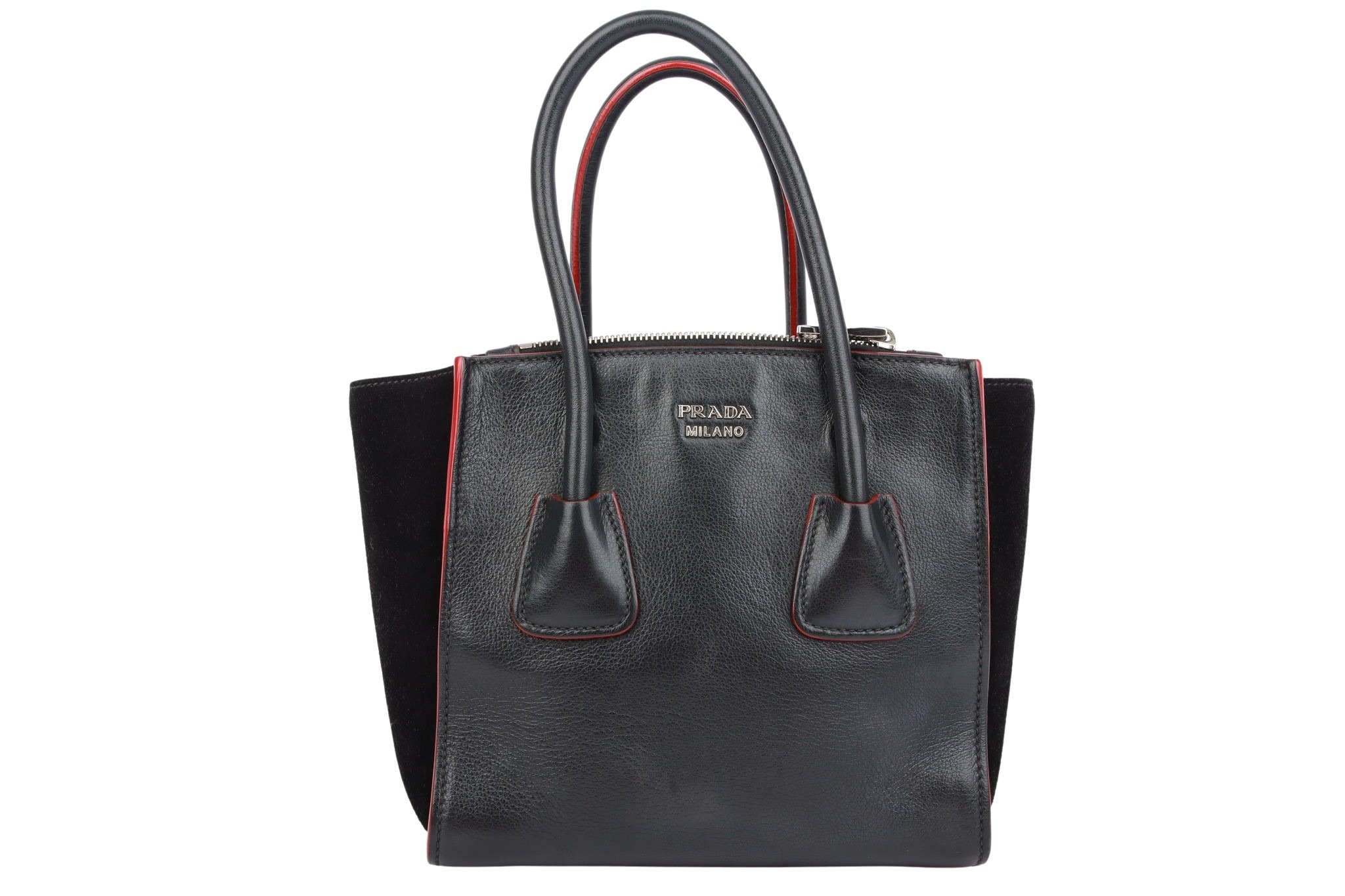 Prada Bibliotheque Schwarz Saffiano Leather