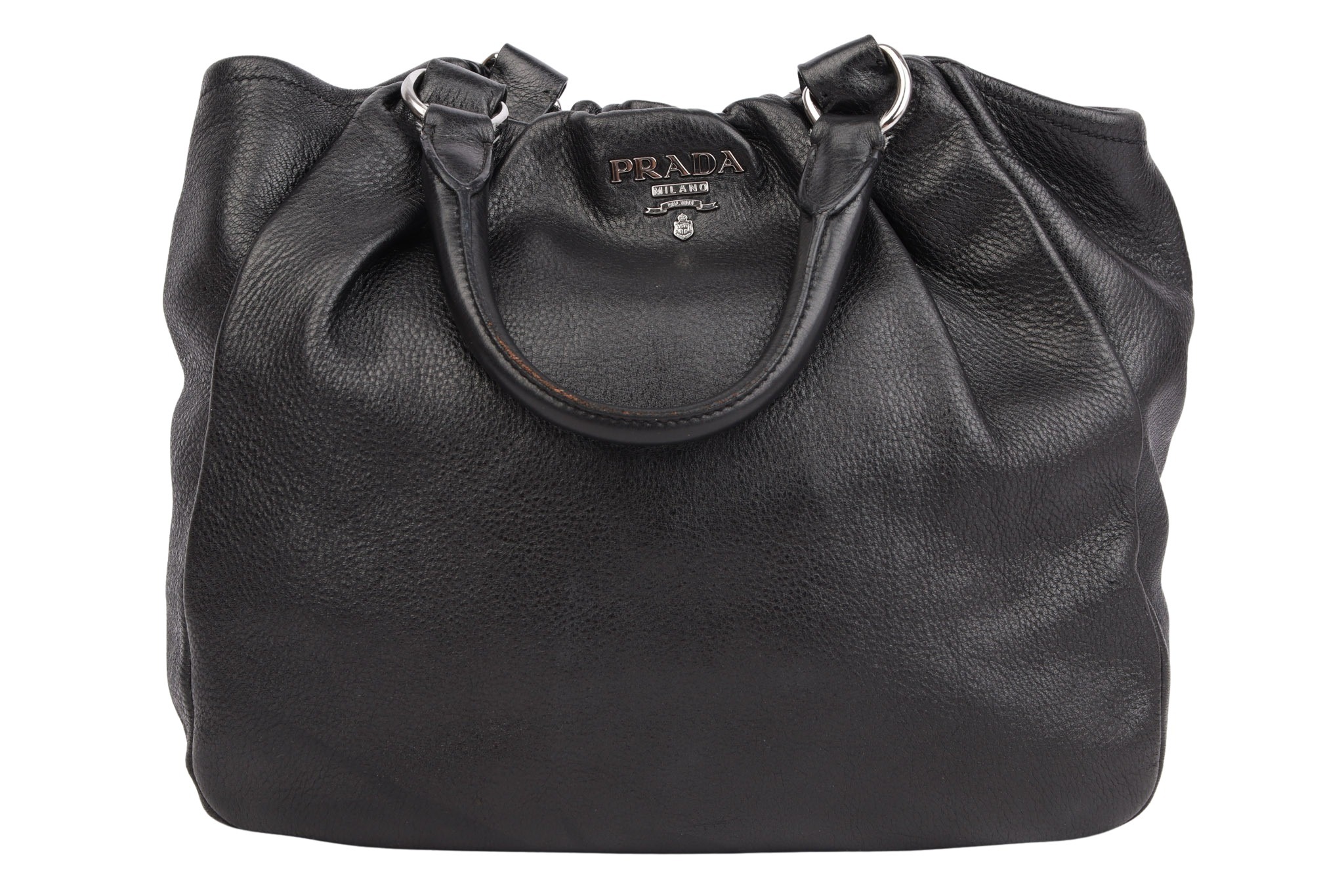 Prada Shopper Leder Schwarz