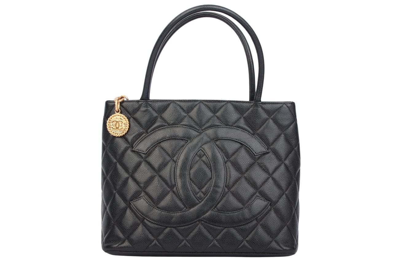 Chanel Medaillon Tote Schwarz