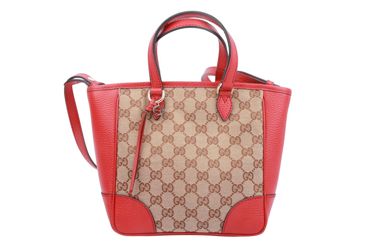 Gucci Bree Tote Bag Small Beige / Rot