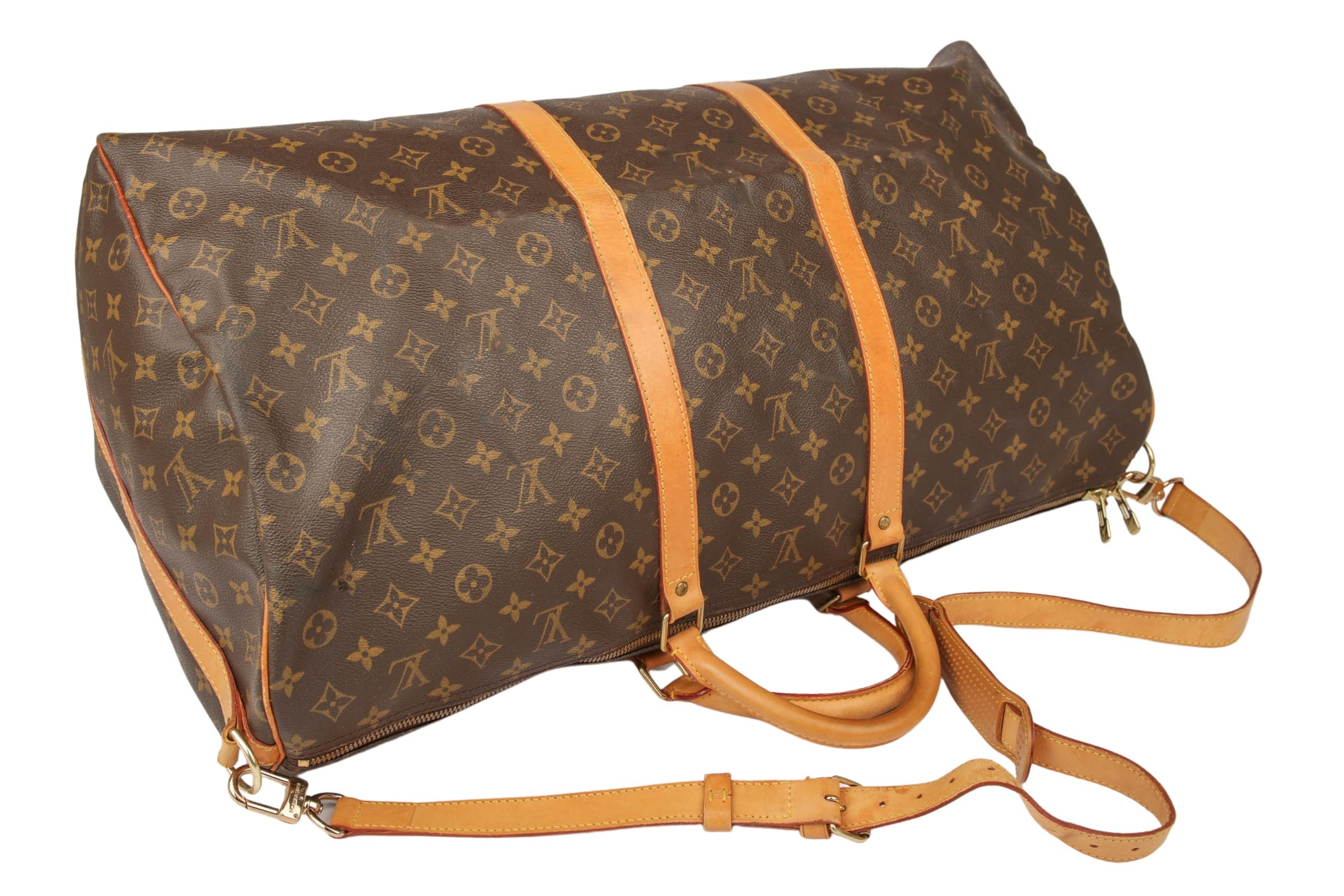 Extra Large Louis Vuitton Bandouliere Monogram Canvas Keepall 60