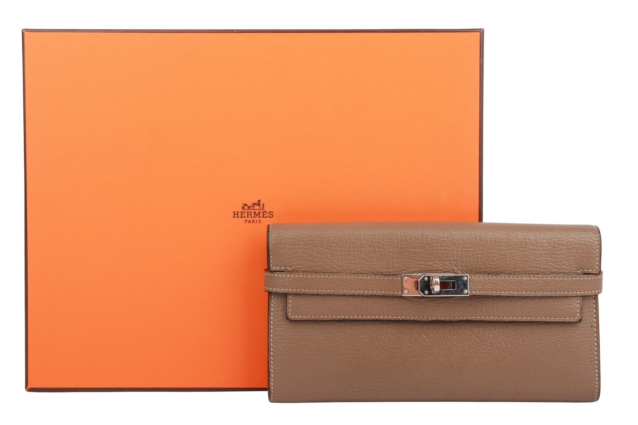 Hermès Portemonnaie Kelly To Go Wallet Taupe